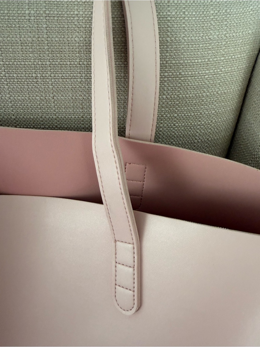 Oscar de la Renta Pink Faux Leather Open Tote Shoulder Bag Large Shopper Bag - Picture 12 of 15